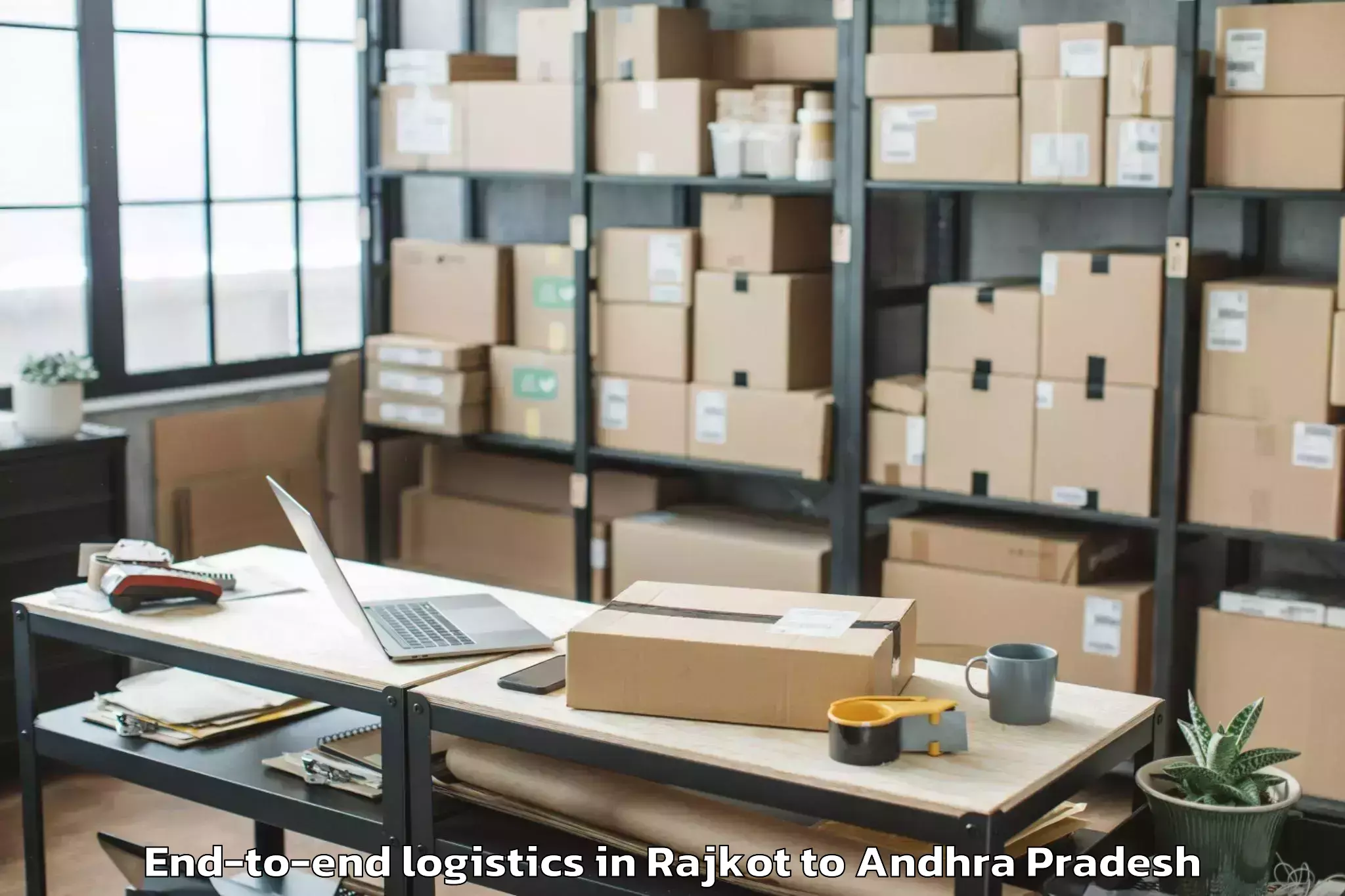 Book Rajkot to Vajrapukotturu End To End Logistics Online